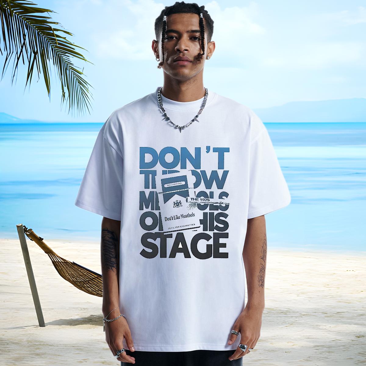 Fashion Casual T-Shirts DIY Logo Men Tops Tees Casual Beach Breathable Crew Neck Cool Tops