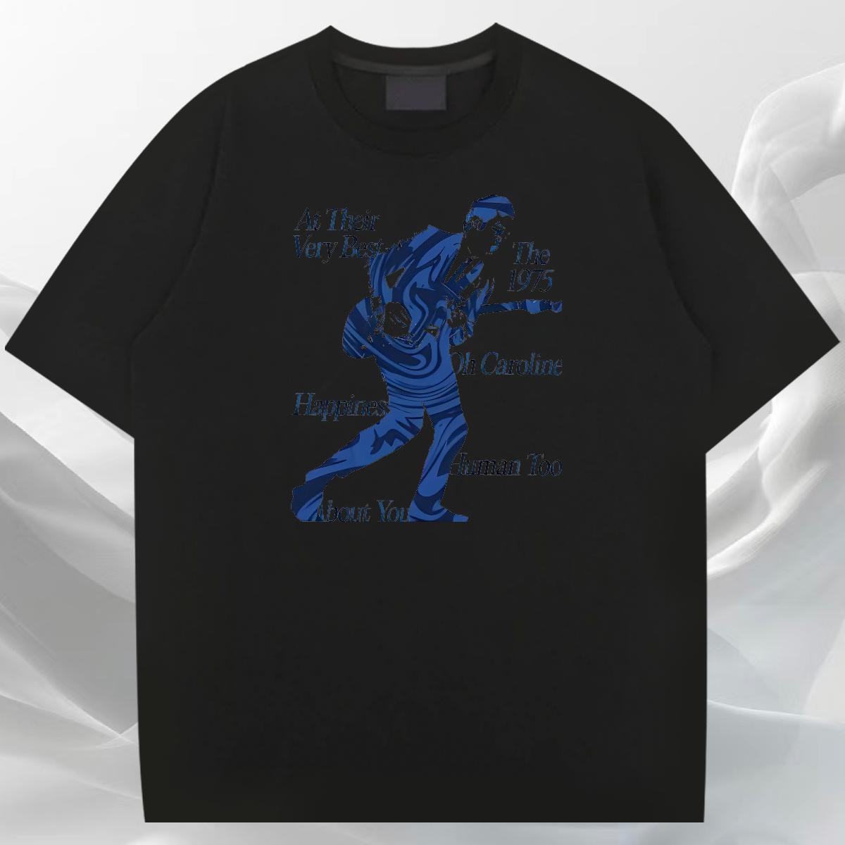 Brand T Shirts Men Breathable Crew Neck Summer Casual Men Tops Tees Floral Print DIY Clothes