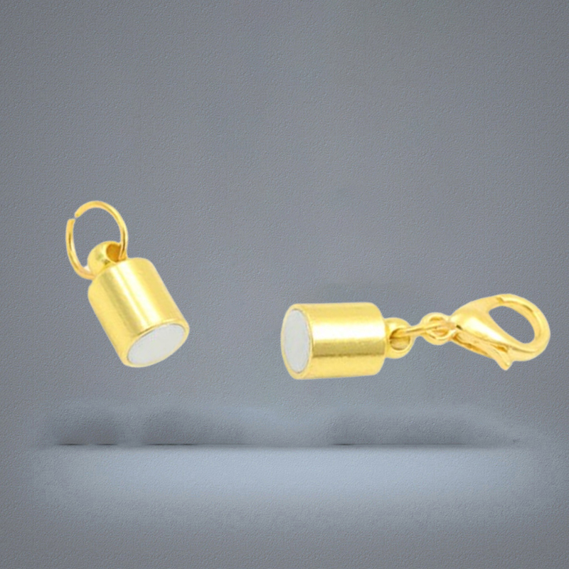 Newest SilverGold Plated Magnetic Magnet Necklace Clasps Cylinder Shaped Clasps For Necklace Bracelet Jewelry Diy 319C3