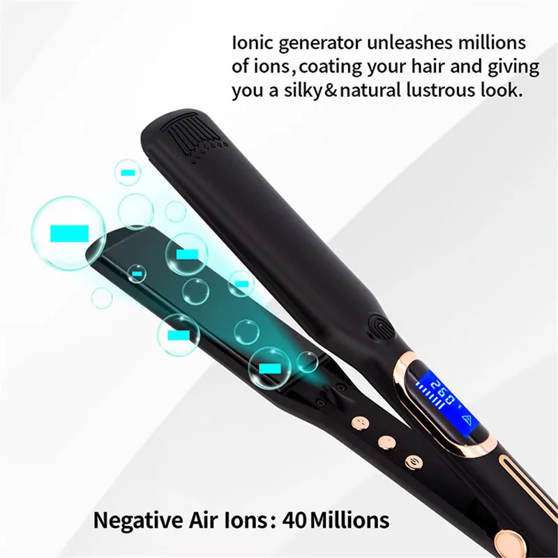 Hair Straightener 480F High Temperature Professional Wide Plates Irons MCH Hard Anodized Plate Treatment Hair Flat Iron 240603