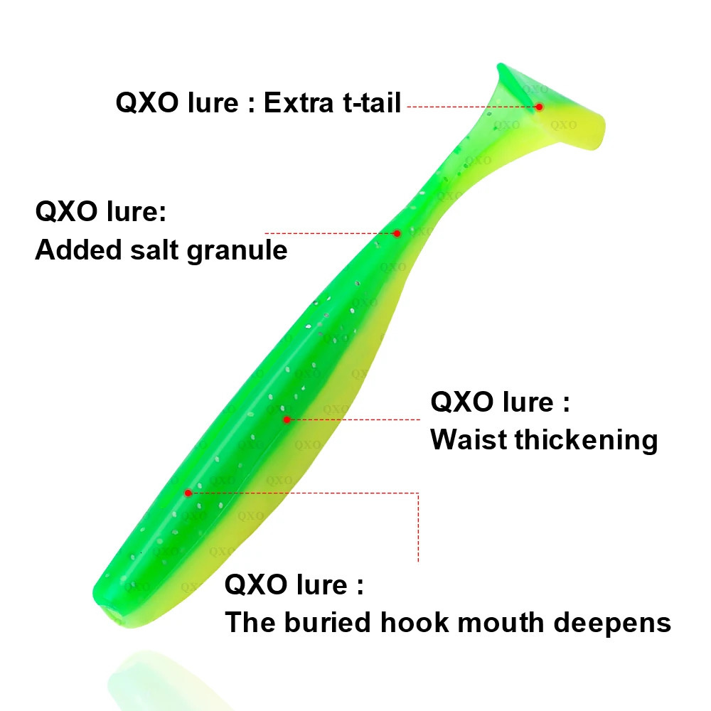 QXO Fishing Soft Lure Worm With Box Silicone Bait Swimbait Streamer Sea Fishing Spoon Lure 7cm 10cm Wobbler Set 240603