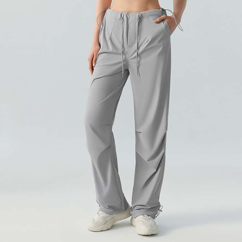 AL Yoga Sweatpants Laidback Straight Leg Relaxed-fit Fiess Sport Pants with Drawcords Unisex Dance Studio-to-street Weekend Jogger Sportswear Trousers