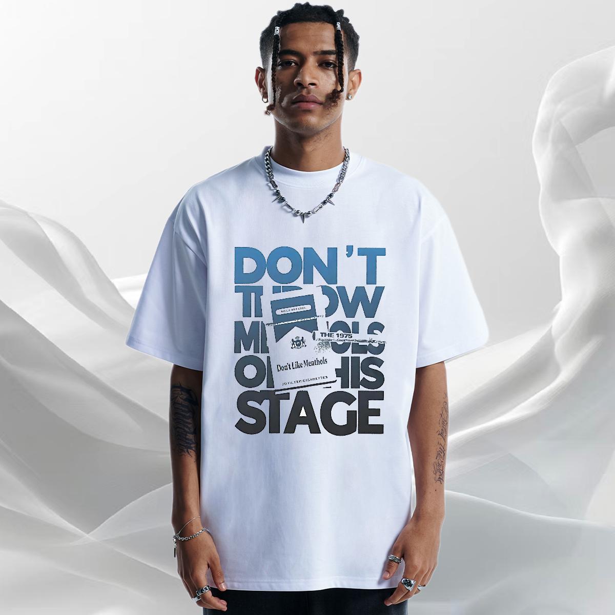Soft Man T Shirts Crew Neck Cotton Breathable Anime Printing Street Tshirts Cartoon Print 2024 Clothings