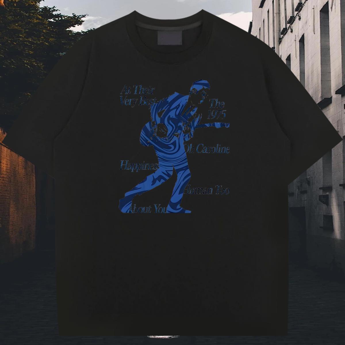 Classic T Shirts Men Short Sleeve Cotton O-Neck Hip Hop Street Couples T Shirts Anime Brand Clothes