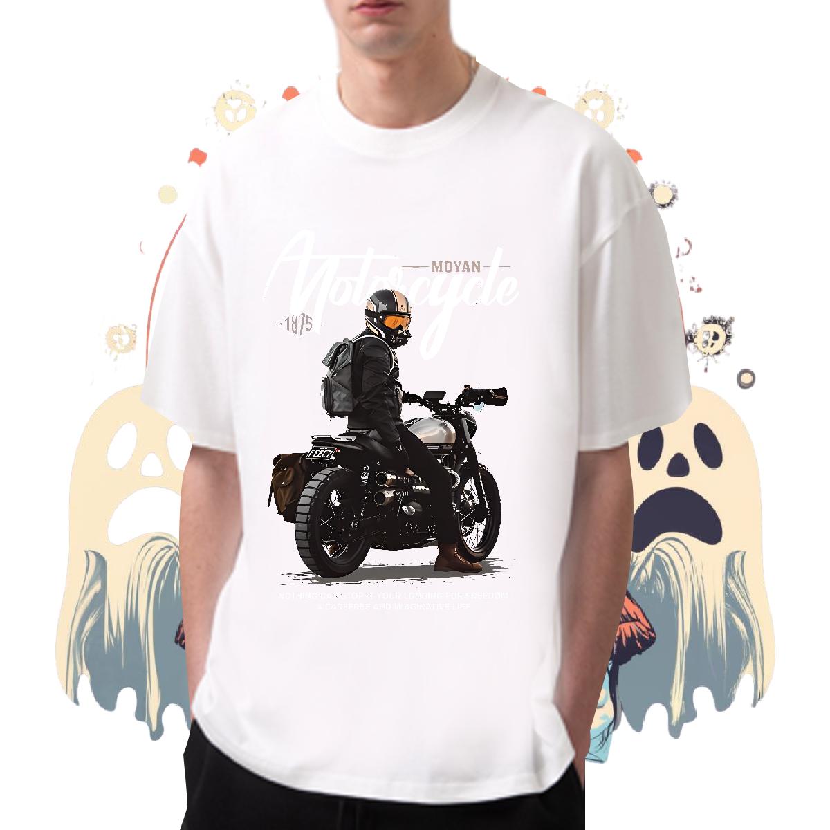 Fashion New Men T Shirts DIY Anime Hip Hop Street Men Clothes T-Shirt Round Neck Short Sleeve Loose Fit Top Tees