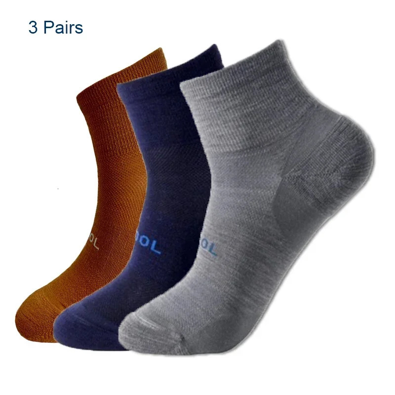 Men Women Merino Wool Sports Socks Thin Hiking Casual Athletic Running UltraLight Tennis Golf Sock 240603