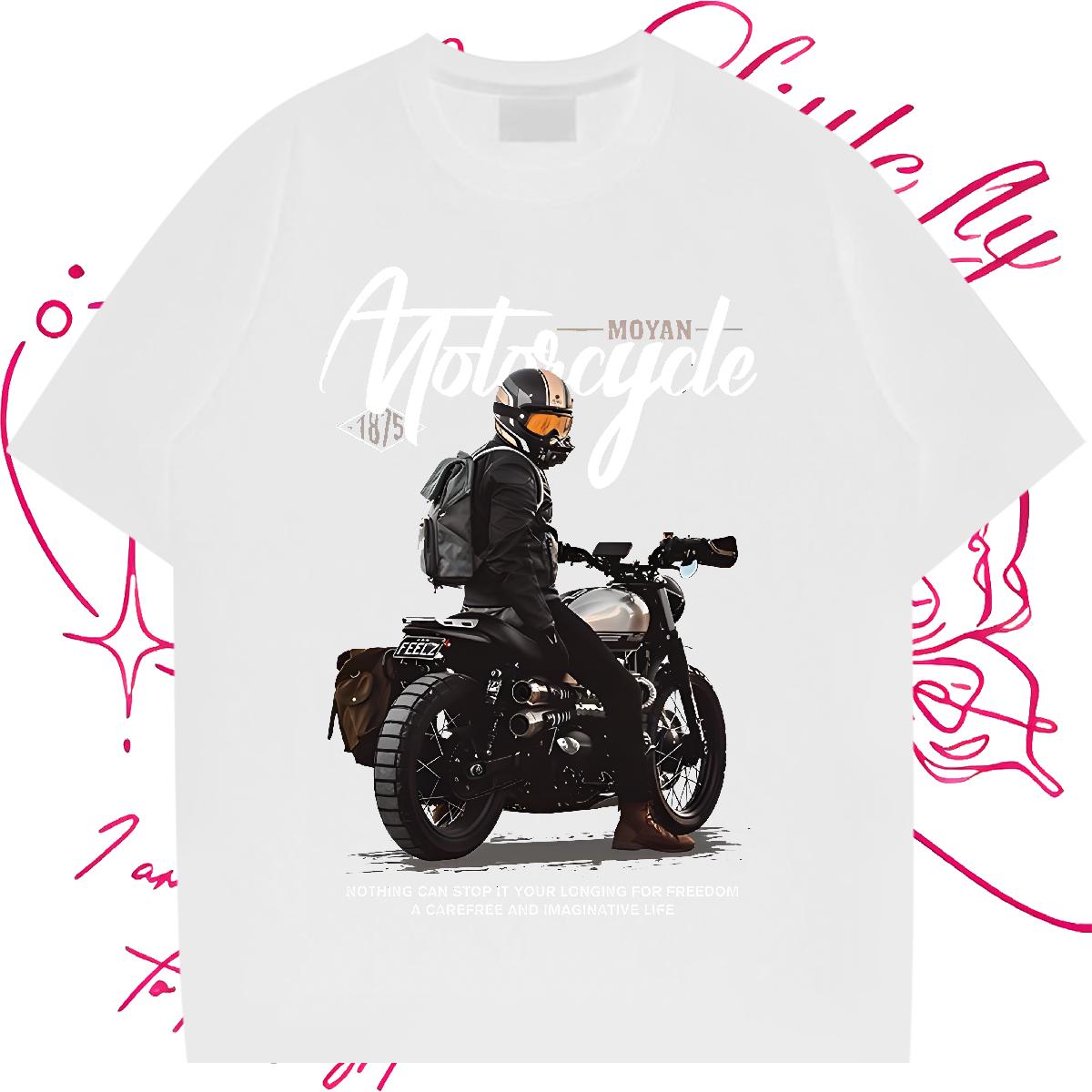 Custom T Shirts Men DIY Logo Hip Hop Men Clothes T-Shirt Round Neck Short Sleeve Loose Fit Tees