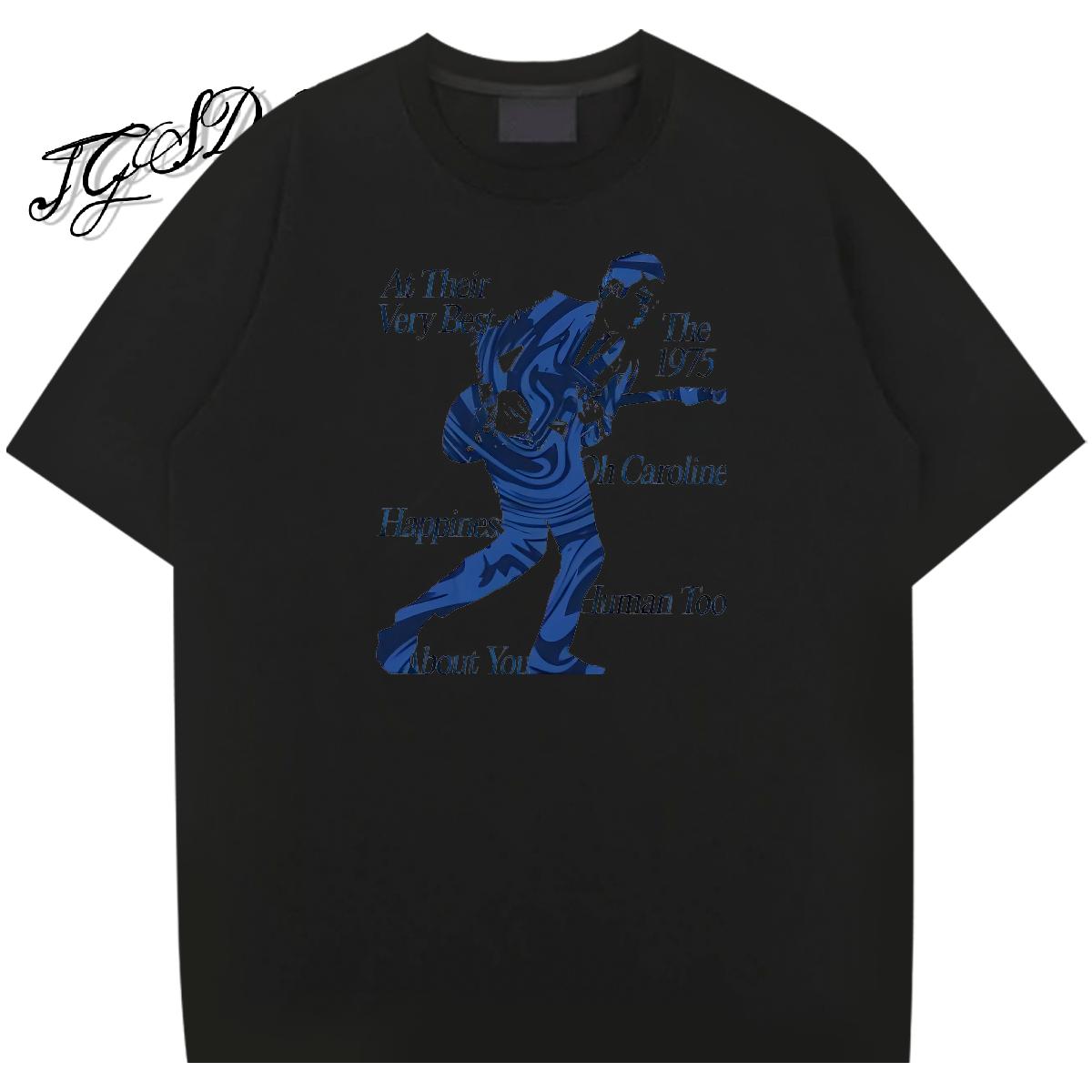 Fashion New T Shirts Men Custom Printed Spring Summer Men Tshirts Cotton Breathable Short Sleeve Loose Fit Clothes