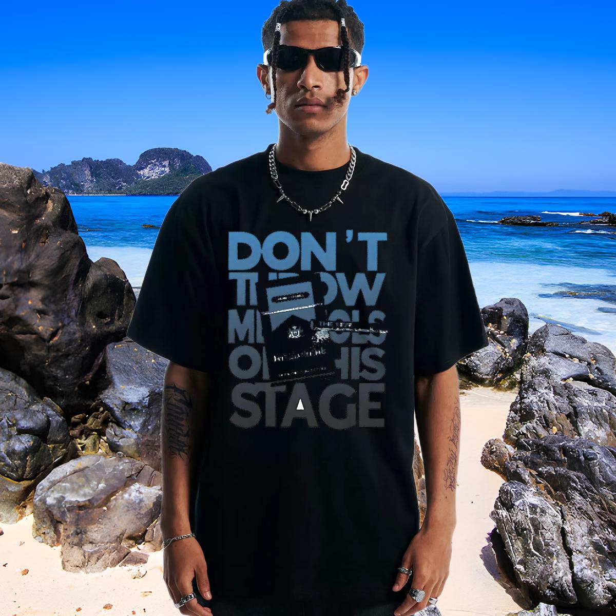 Fashion Design Man T Shirts Custom Cartoon Tshirts High Street Hip Hop Breathable Crew Neck Cotton Loose Fit Clothings