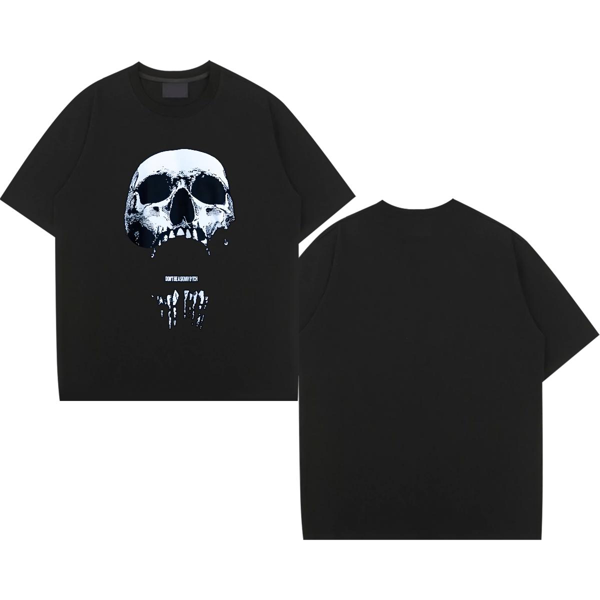 New Designer T-Shirts DIY Printed Men Tees Hip Hop Street Cotton Breathable Soft Wholesale Tshirts