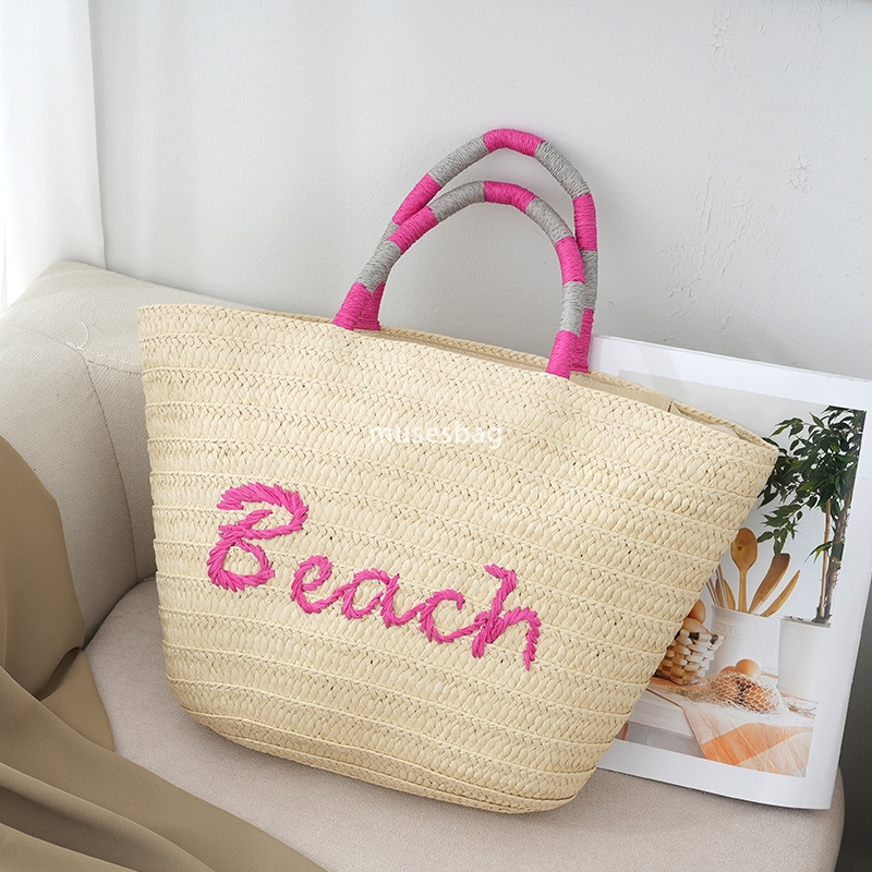 Designer Beach bag Women's High Quality Retro Large Capacity Handbag Weaving Multi functional Diagonal package Fashionable Simple Sweet Vacation 