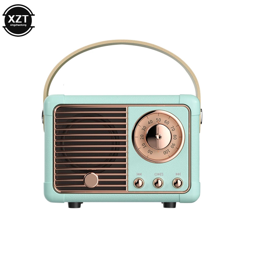 Mini wireless retro Bluetooth ser creative retro FM radio portable USB charging ser travel music player 240514