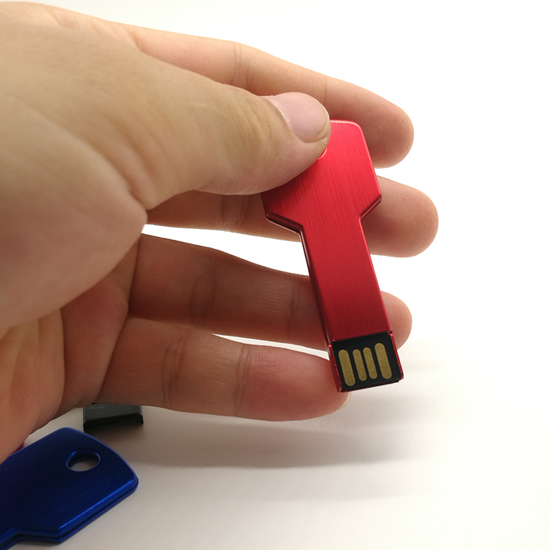 Pen Drive Colorful Metal Key Shape Usb Flash Drive 4GB 8GB 16GB 32GB 64GB 128GB Waterproof Memory Stick Pendrive U Disk