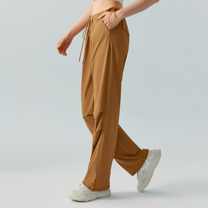 AL Yoga Sweatpants Laidback Straight Leg Relaxed-fit Fiess Sport Pants with Drawcords Unisex Dance Studio-to-street Weekend Jogger Sportswear Trousers