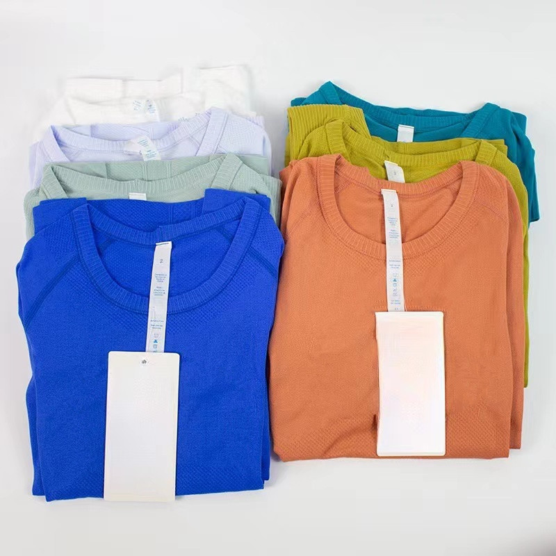 Women Yoga T-Shirts Women's T-Shirt High-Elastic Breathable Running Top Quick Drying Seamless Short Sleeve Sport-Cycling Gym Wear good Yoga clothes