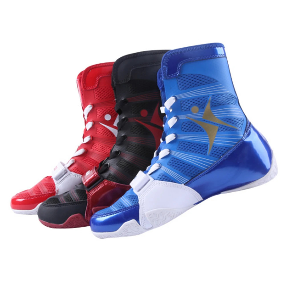 KANGRUI Big Size 45 High Top Professional Boxing Sneakers Comfortable Flighting Footwears Anti Slip Mens Shoes 240520