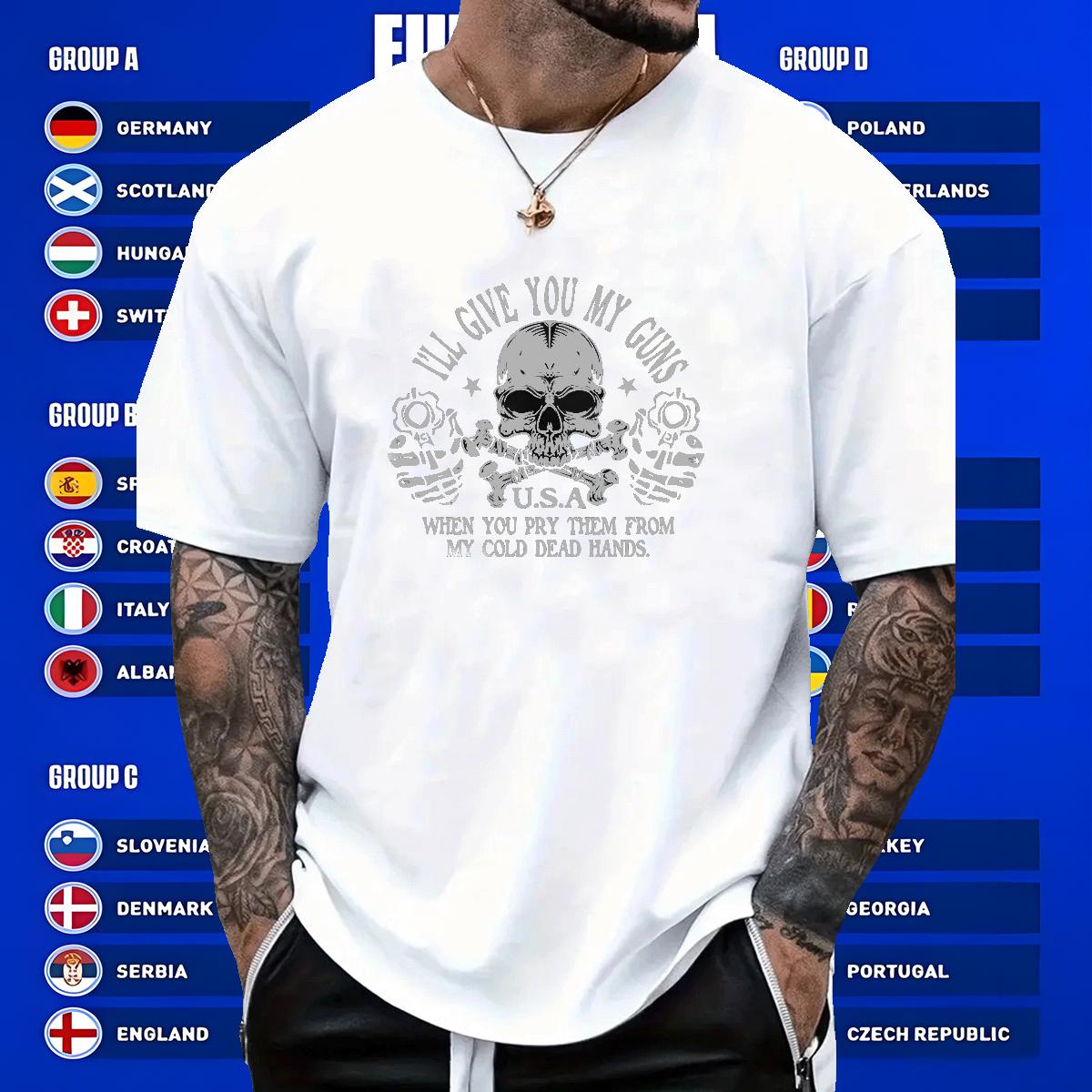Cool Design Mens T Shirts Breathable Crew Neck Sports Casual Men Tshirts DIY New Tees