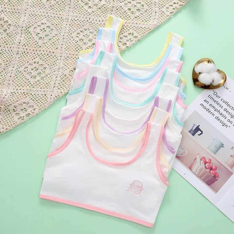 Camisole Camisole 3Pcs/Lot Girls Clothing Training Bras Puberty Girls Cotton ren Sport Underwear Teenagers Camisole Vest WX5.31