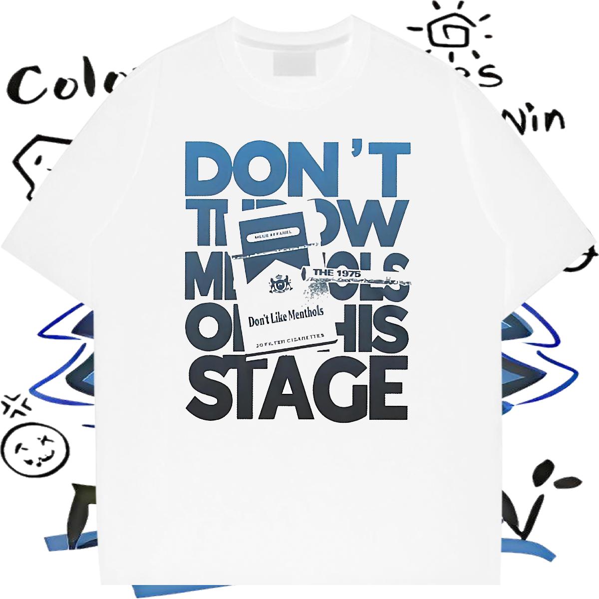 Casual New T-Shirts DIY Printed Men Clothes T-Shirt High Street Hip Hop Cotton Breathable Short Sleeve 5A Tee Shirt