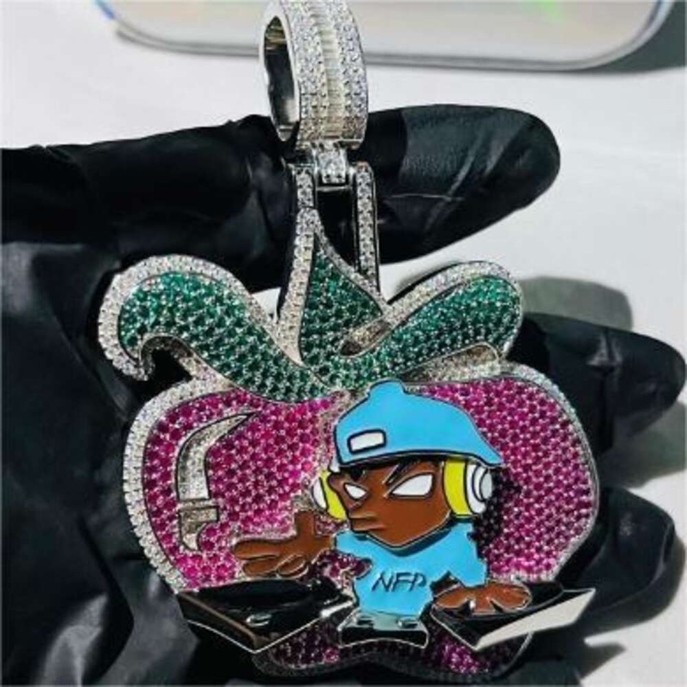 Factory Customized Pendant Iced Out Jewelry Vvs Moissanite Diamonds Cuban Chain 3d Custom Name Hip Hop Letter Pendant