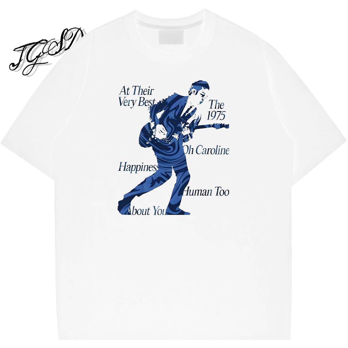 Fashion New T Shirts Men Custom Printed Spring Summer Men Tshirts Cotton Breathable Short Sleeve Loose Fit Clothes