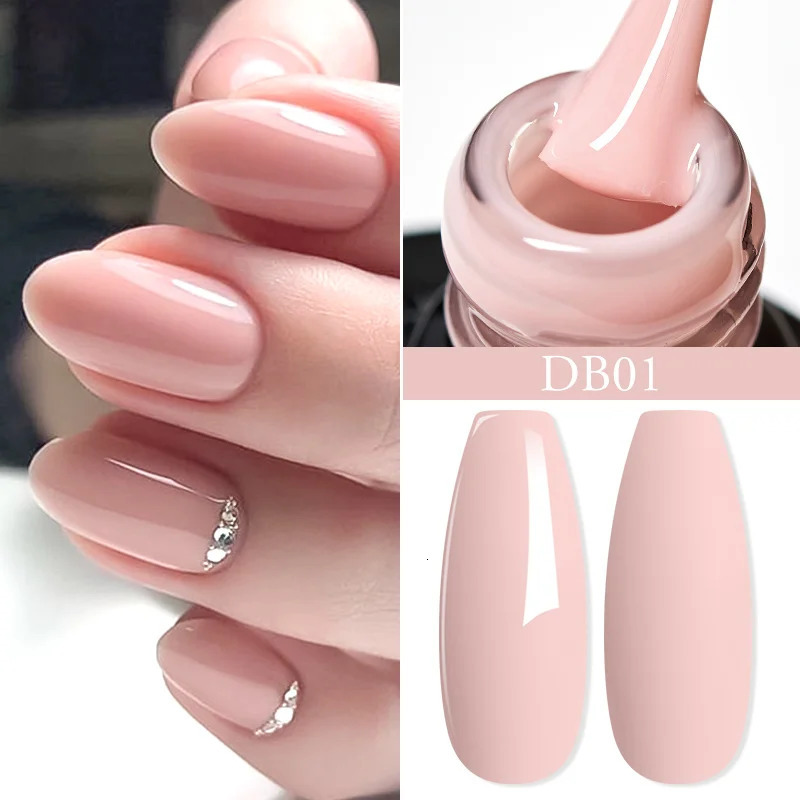 10PCS Nude Gel Nail Polish Set Pink Brown Winter Colors Glitter Semi anent All For Manicure Nails Art UV Gel Varnishes Kit 240603
