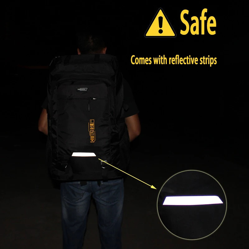 80L Super Large Capacity Outdoor Hiking Mountaineering Bag Mens Travel Luggage Camping Backpack Womens Computer 240520