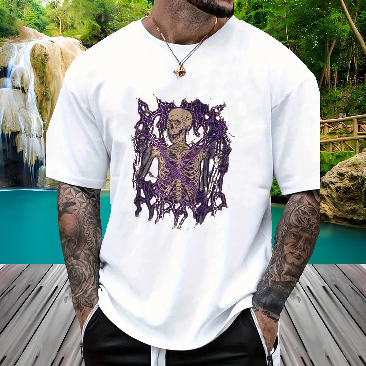 Classic Casual Man T Shirts Black Oversized Men Tops Tees Hip Hop Street Crew Neck Cotton Popular Tops