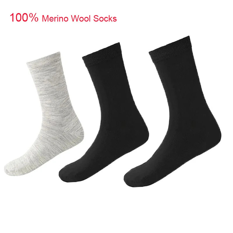 100% Merino Wool Dress Socks Men Lightweight Thin Hiking Outdoor Sports Running Moisture Wicking 240603