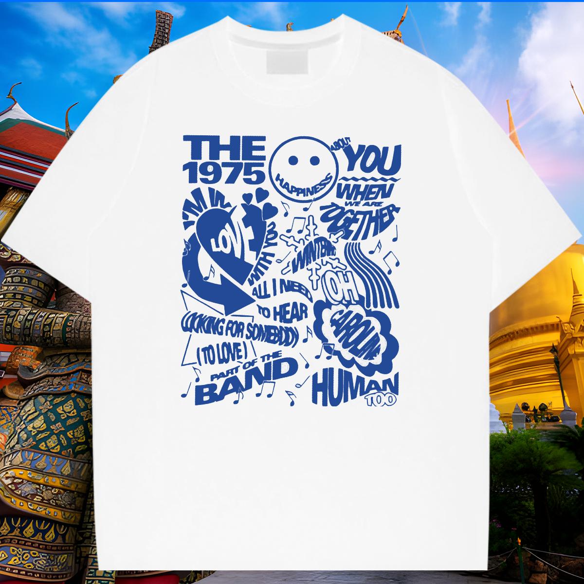 5A T-Shirts for Men Street Cotton Breathable Soft Men Tops Tees DIY Customized Cartoon Printing S-3XL Tees Shirts