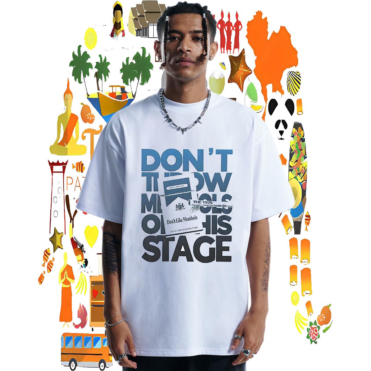Wholesale Man T Shirts Custom Print Oversized Men Tops Tees Hip Hop Street Cotton Breathable Soft High Quality Tees Shirts