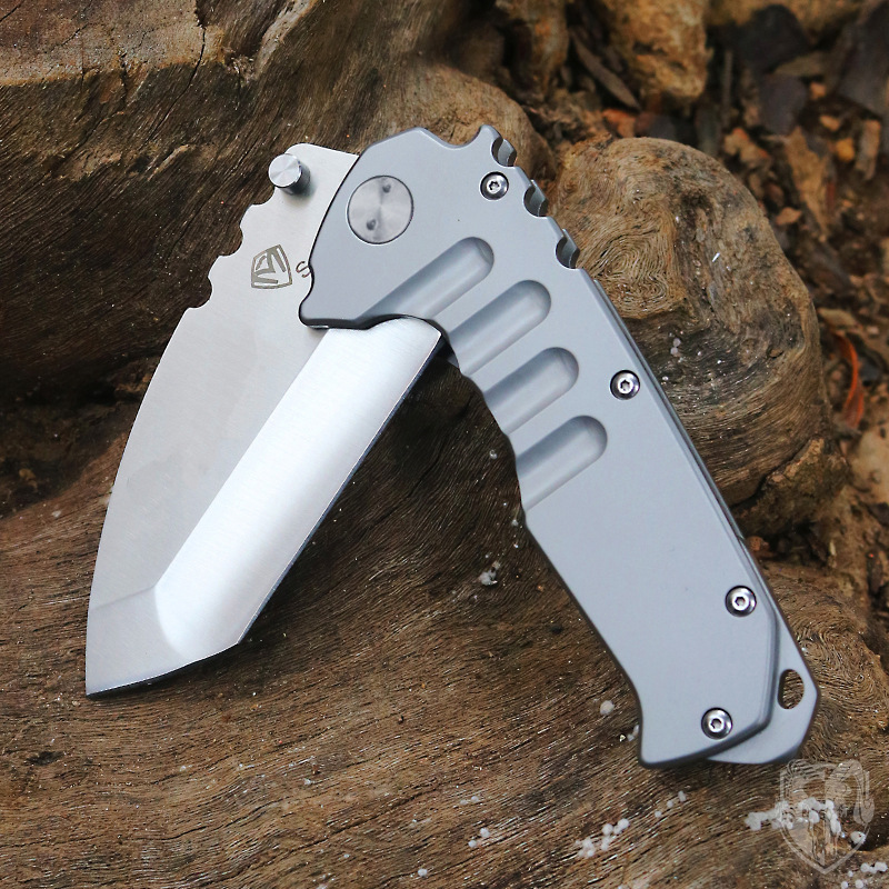 2Models Medford Folding Knife 3.74'' D2 S Blade Stone Wash Steel/G10 Handles Outdoor Self Defense Tactical Survival Knives EDC Tools