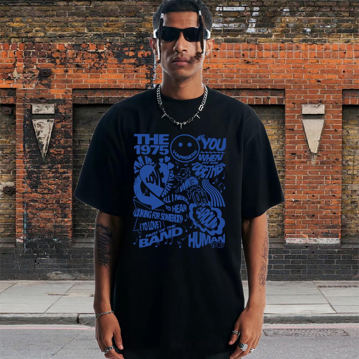 Wholesale Mens T Shirts Casual Round Neck Short Sleeve Men Tshirts Designer Black White Clothes