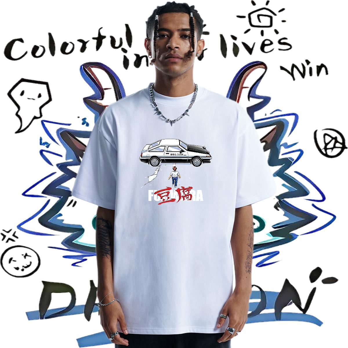 DIY Customized Man T Shirts DIY Anime Men Tees Hip Hop Street 180g Cotton Unisex Tshirts