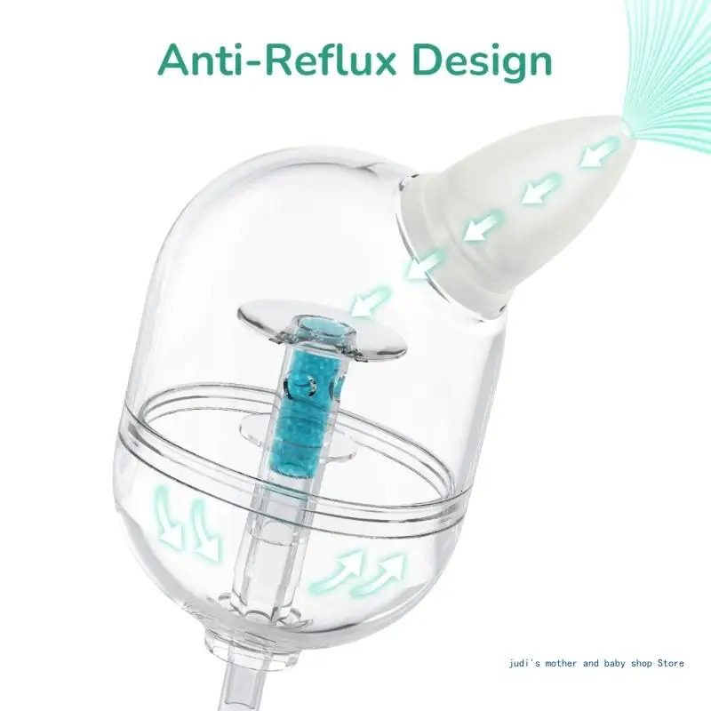 67JC Portable Handheld Baby Nose Cleaner Powerful and Easy to Use Mouth Suction Nasal Aspirator with Filters Cotton Set 240603
