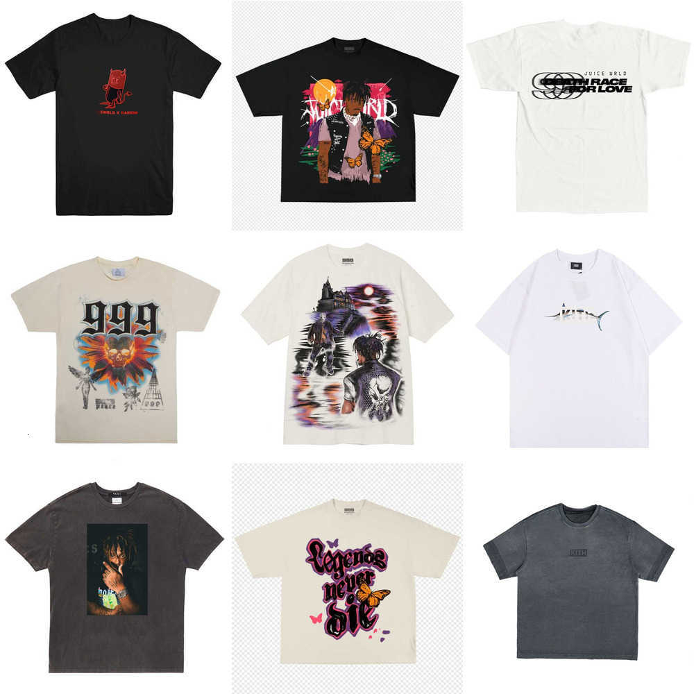 Designer Kith x Ksubi Letter Tee Washed Cotton Crop Streetwear Quality T-shirt t Shirts graphic for Men Vintage Mens Clothing oversize r7