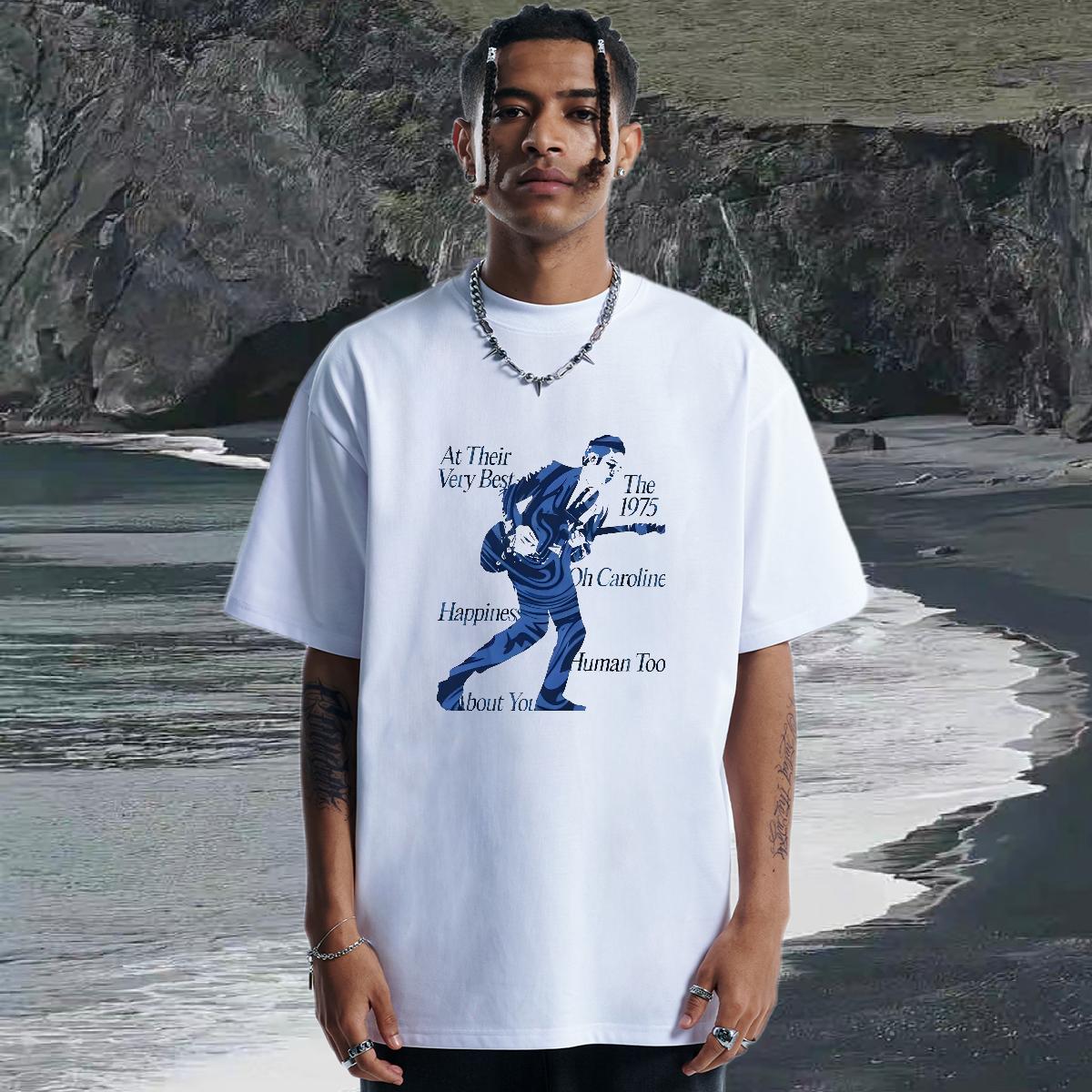 High Quality Men T Shirts Breathable Crew Neck Cotton Anime Printing Street Mens Tshirts Black Oversized New Arrival Tees Shirts