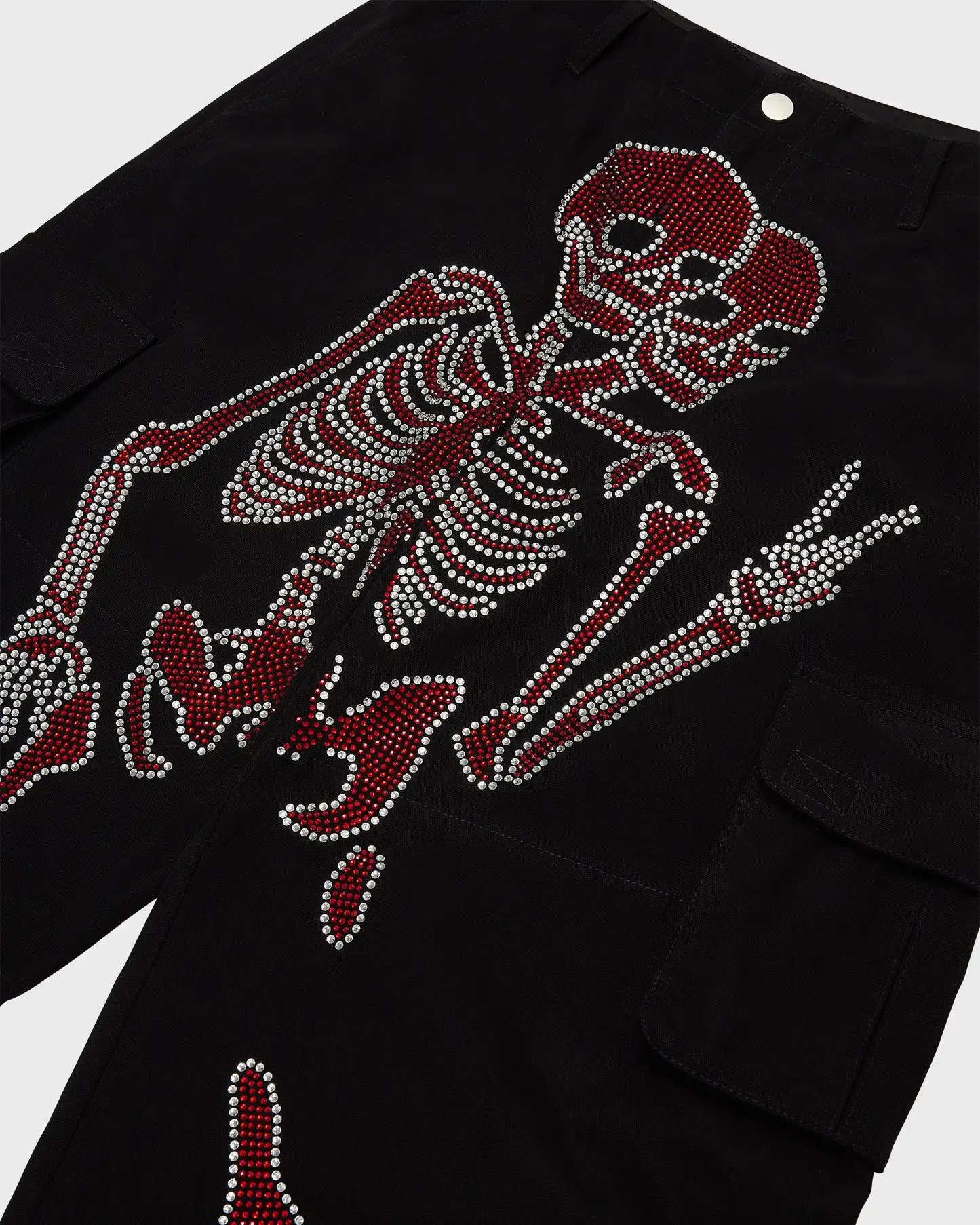 Streetwear Jeans Y2k Sweatpants Rhinestone Skull Gothic Joggers Black Pants Womens Baggy Jeans Womens High Waist Hip Hop Pants 240527