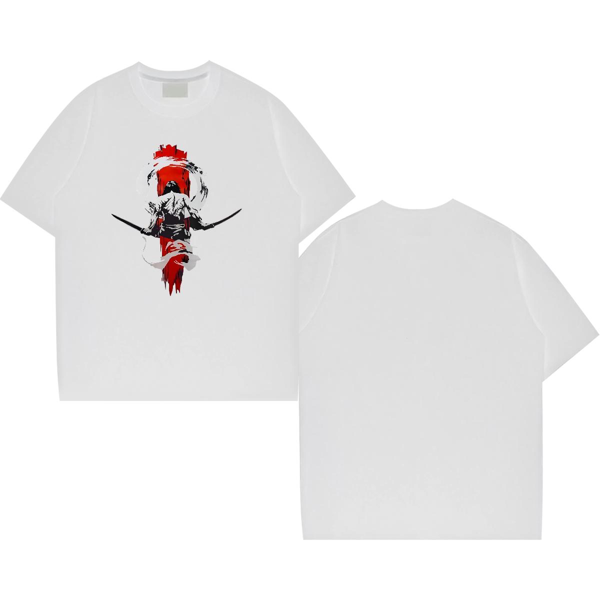 Loose Fit T Shirt For Man Casual Beach Crew Neck Cotton Breathable Men Tees DIY Anime Print Tops