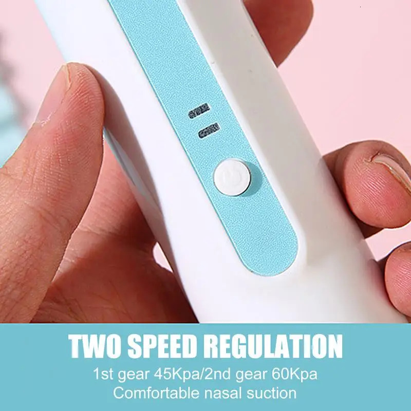 Electric Nose Aspirator Battery Powered Nose Sucker Cleaner Removable Tips Silent Nasal Congestion Relief and born 240603