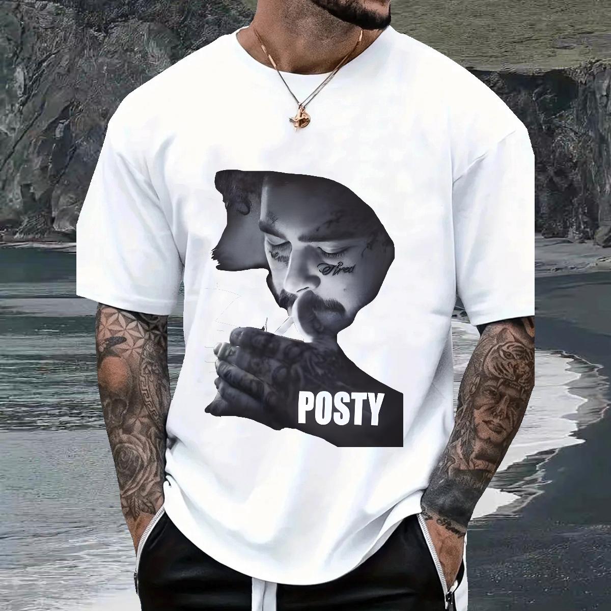 5A T-Shirts Street Wear Breathable Short Sleeve Men Tops Tees Stylist Black Oversized Tee Shirt
