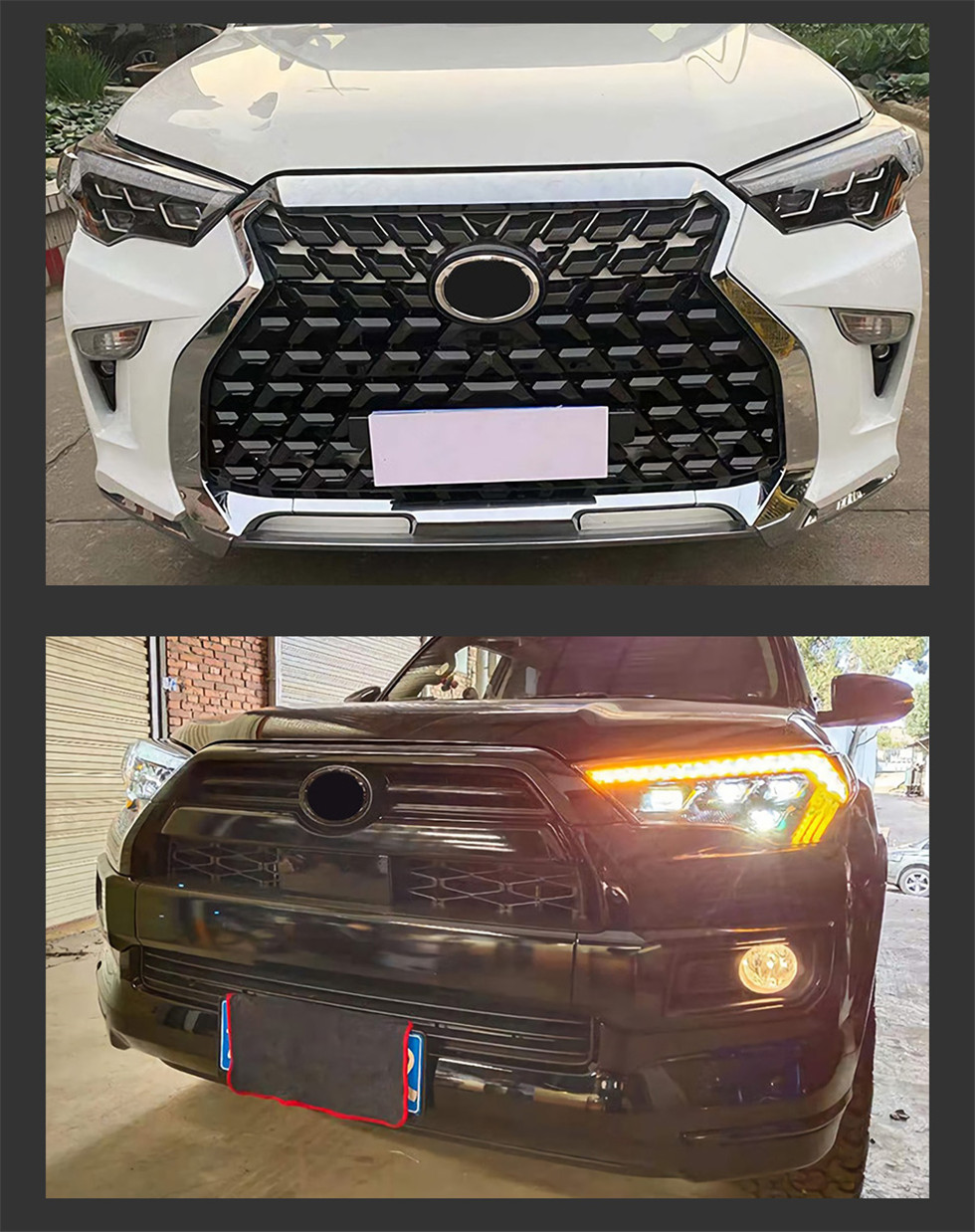 Headlight for Toyota 4 Runner 2014-20 20 LED Lamps Front Signal Headlight Replacement DRL Daytime Light