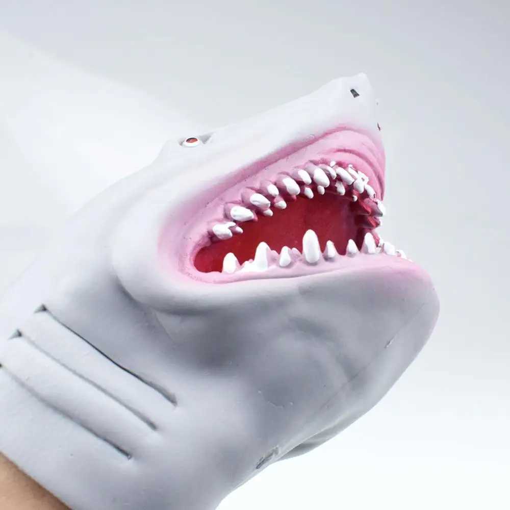 Free shipping Puppets Plush Dolls Shark 2 Color Fading Soft No Falling Skin Friendly isure Puzz Ecotronic Toy 95g Elastic Hand Puppet Tpr WX5.31