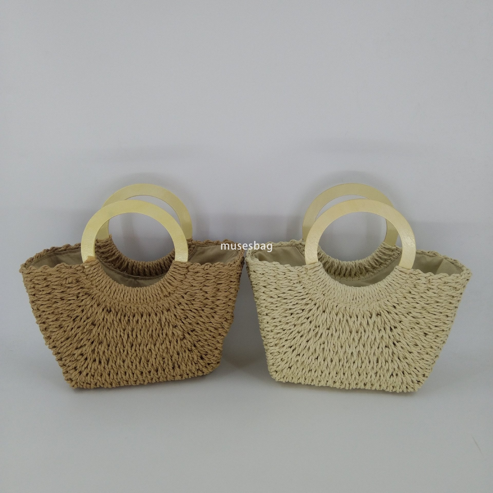 Designer bag women's travel vacation beach bag handbag large capacity luxury grass woven bag retro high-quality mini fashionable shoulder bag han