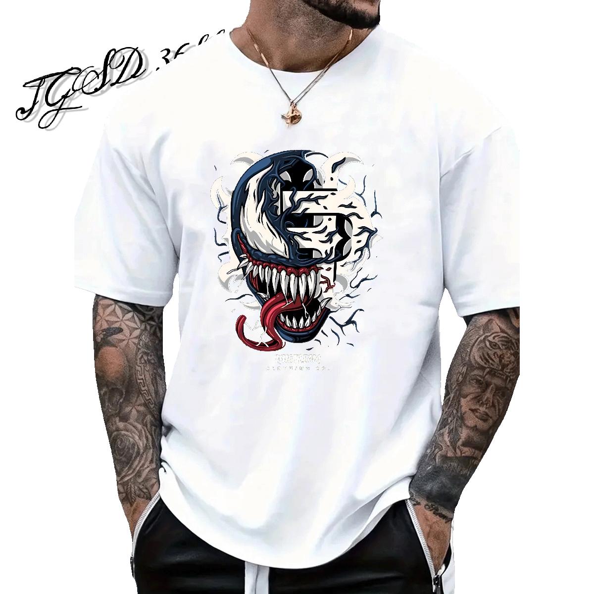 Classic T Shirts Men Custom Print Oversized Men Tops Tees Street Short Sleeve Cotton O-Neck Cool Design Tee Shirt