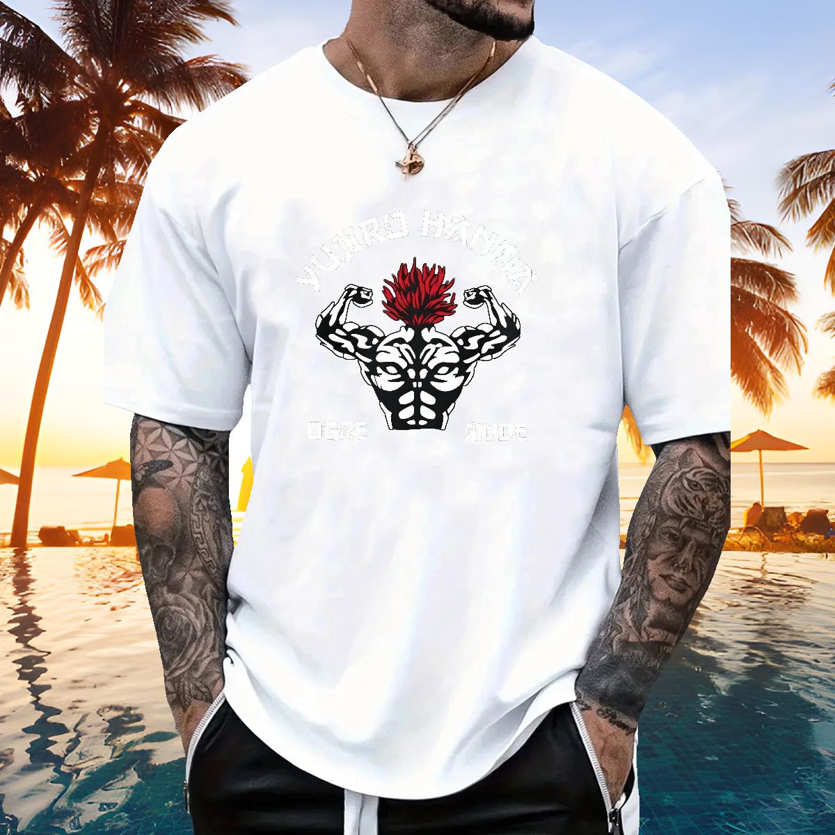 Designer Men T Shirts Street Wear Breathable Crew Neck Cotton Tshirts New Arrival Custom Printing Tops