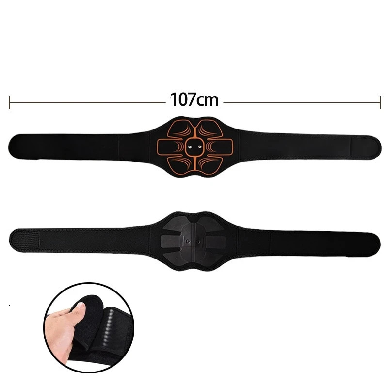 Abs Trainer Belt EMS Abdominal Muscle Stimulator Electric Toning Belts USB Waist Belly Weight Loss Home Gym Fitness Massager 240603