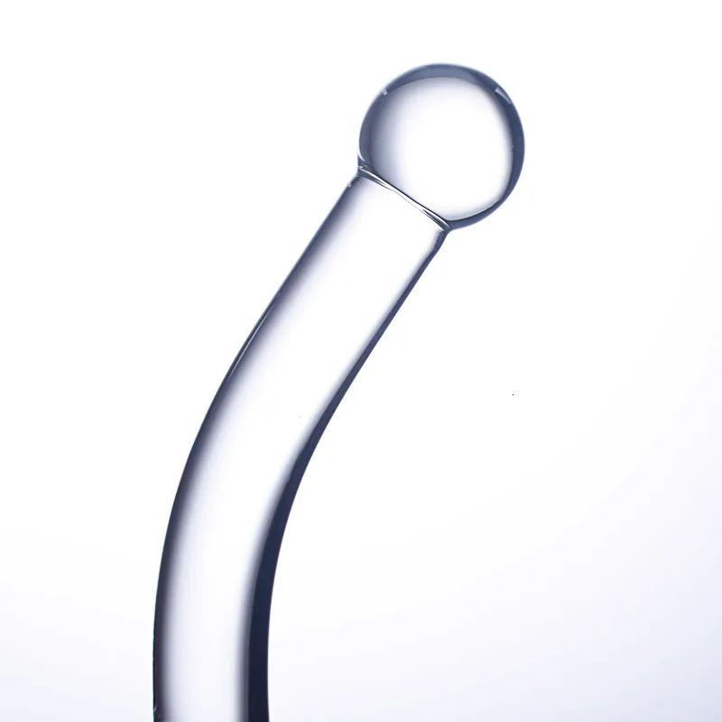 Double sided crystal white glass false penis artificial penis particle spiral G-point massager adult game female homosexual sex toy 240516
