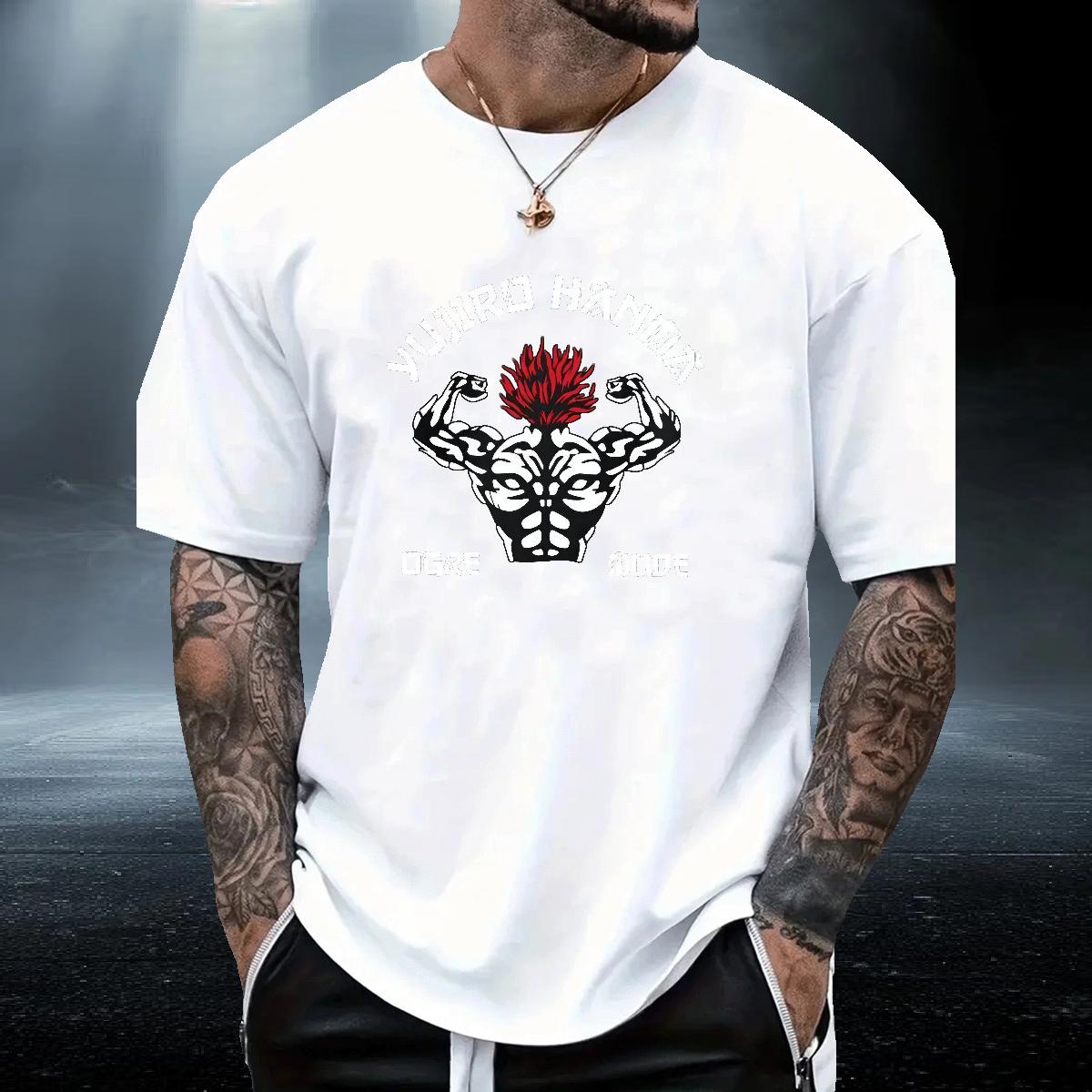 Casual New Mens T Shirts Plus Size Custom Men Tops Tees Beach Crew Neck Cotton Loose Tshirts