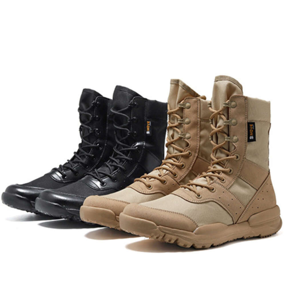 PLA Breathable Lightweight Combat High Top Lace Up Mesh Desert Boots For Men Military Botas Mujer 8b6ab